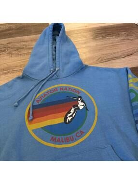 Vintage aviator nation malibu california surfer hoodie XS